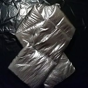 Silver metallic neck covering